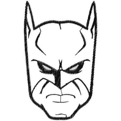 Matriz de Bordado Mascara Contorno Batman